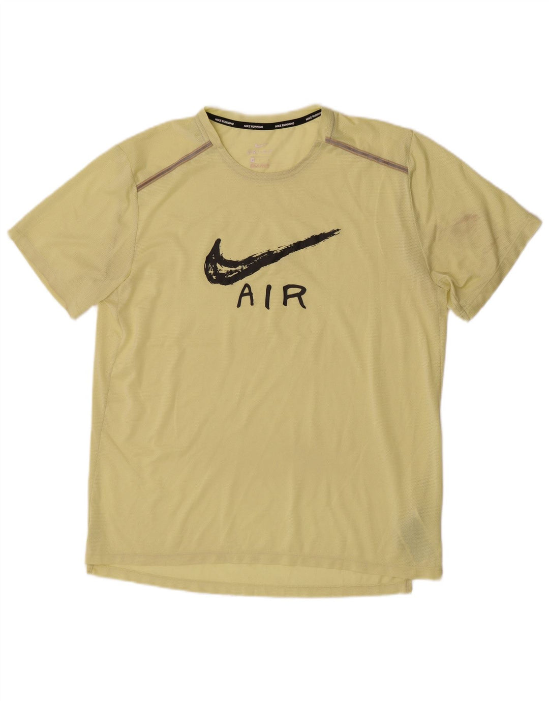 Nike Hommes Dri Fit Graphic T-Shirt Haut Large Jaune Polyester
