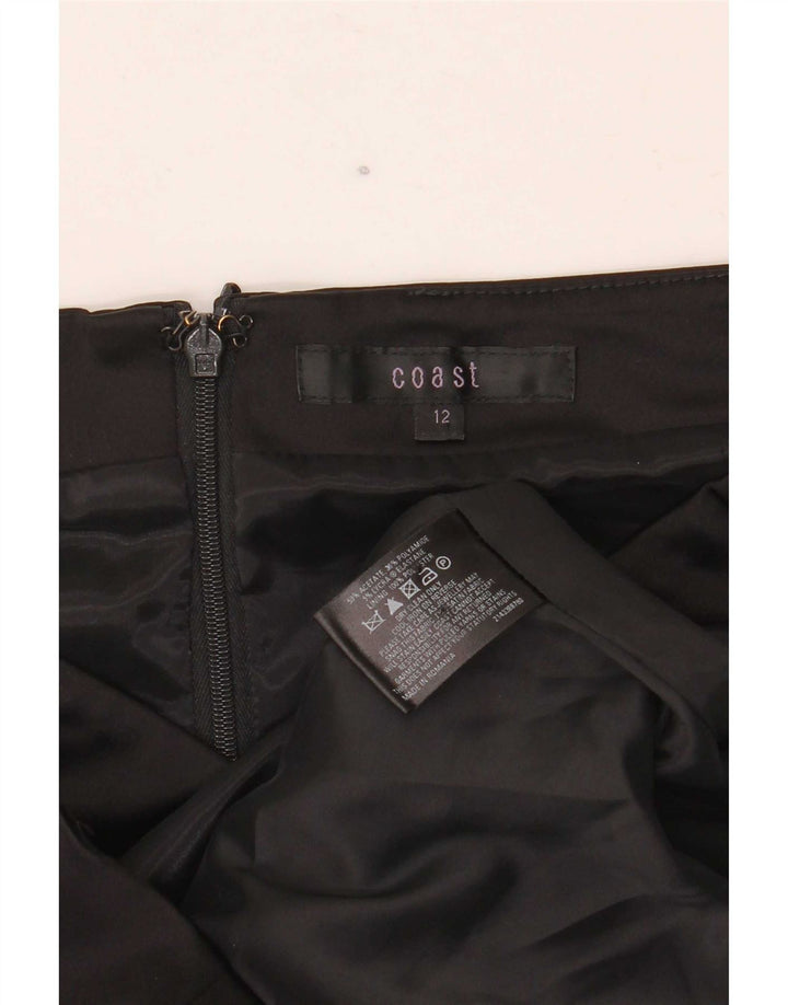 Coast Robe fourreau à épaules dénudées pour femme UK 42 en acétate noir moyen