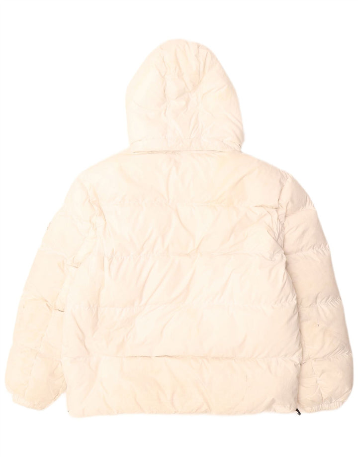 Tommy Hilfiger Veste matelassée graphique pour homme UK 40 Large Blanc Colorblock