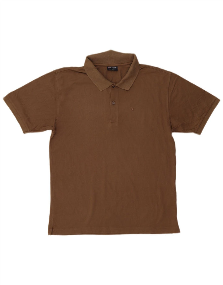 Champion Polo Homme Marron Moyen Coton