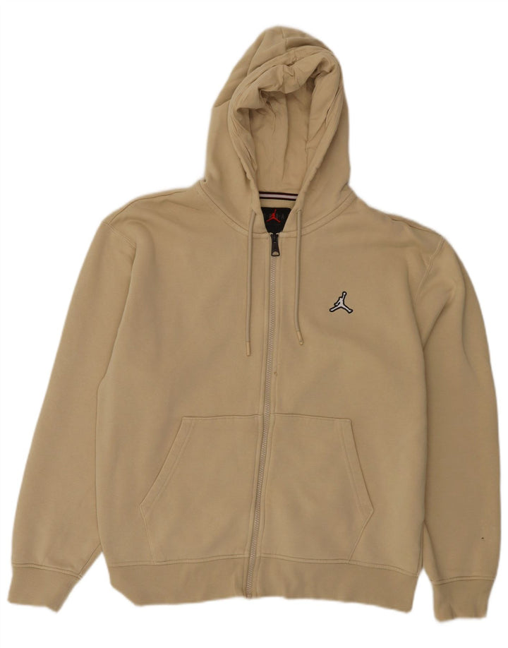 Jordan Pull à capuche zippé pour homme en coton beige moyen