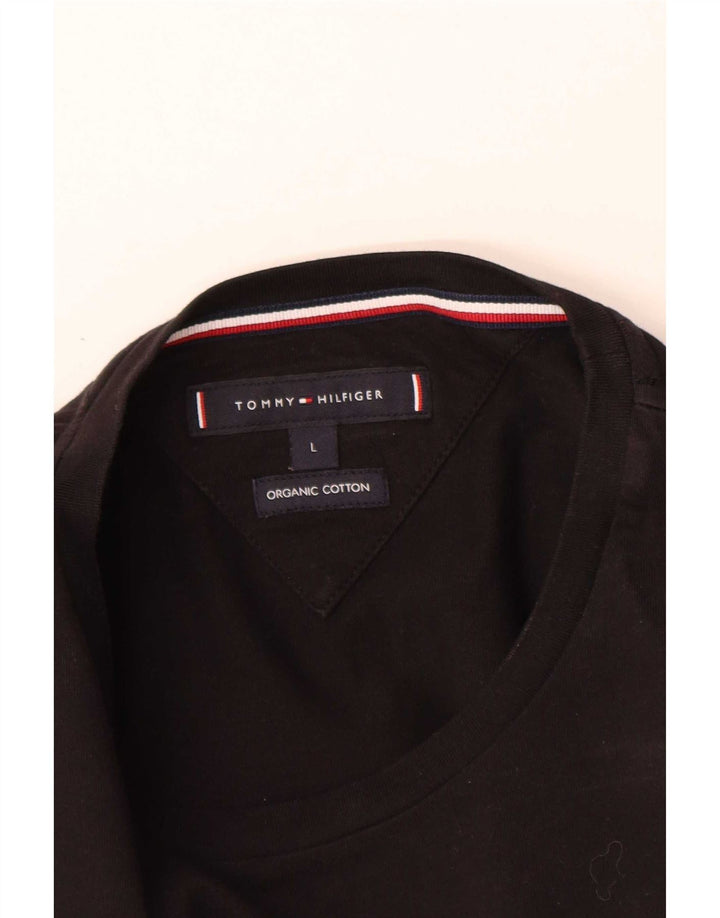 Tommy Hilfiger Haut graphique à manches longues pour hommes Grand coton noir