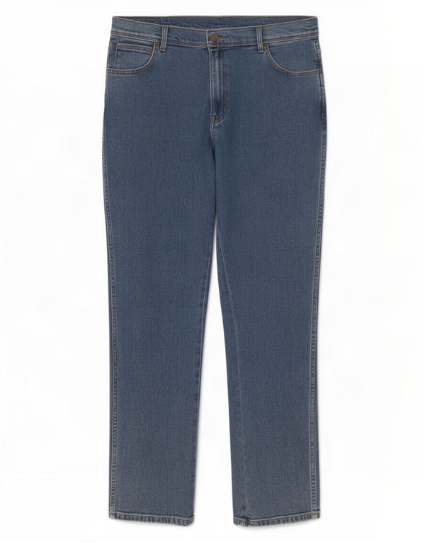 Wrangler Jean droit coupe droite W38 L34 pour homme en coton bleu