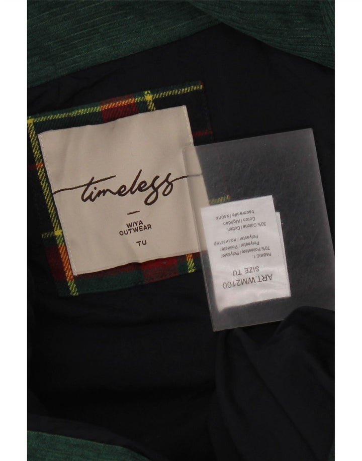 Tu Clothing Veste matelassée pour femme Taille unique Vert à carreaux Polyester