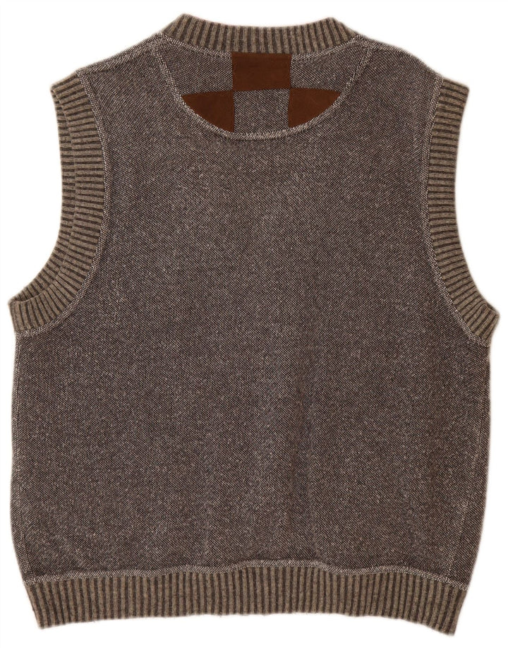 ST. GERMAIN Pull Cardigan Sans Manches Homme Gris Moyen