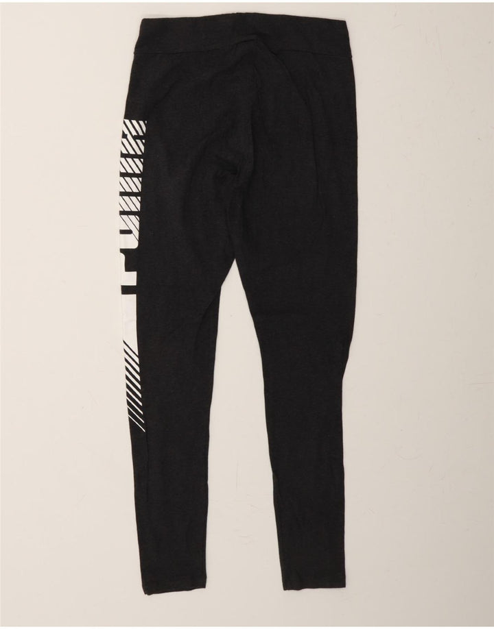 PUMA Womens Graphic Leggings UK 12 Medium Grey Cotton Vintage Puma and Second-Hand Puma from Messina Hembry 