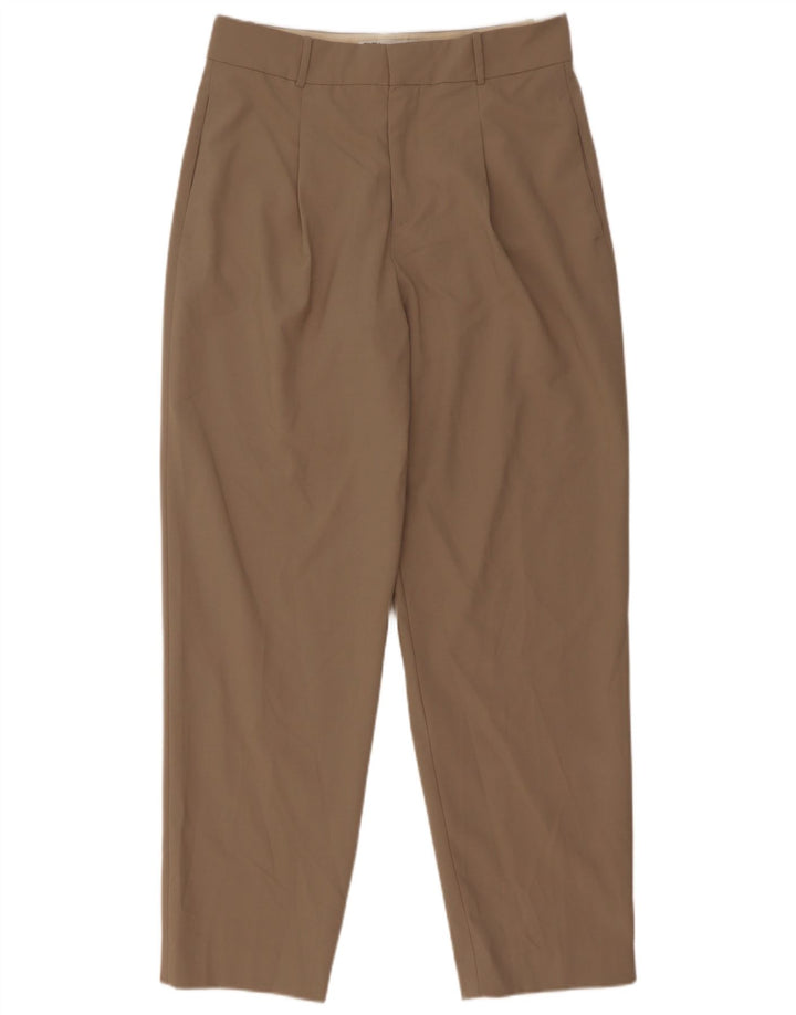 Zara Femme Pantalon De Costume Fuselé Moyen W28 L30 Beige Polyester