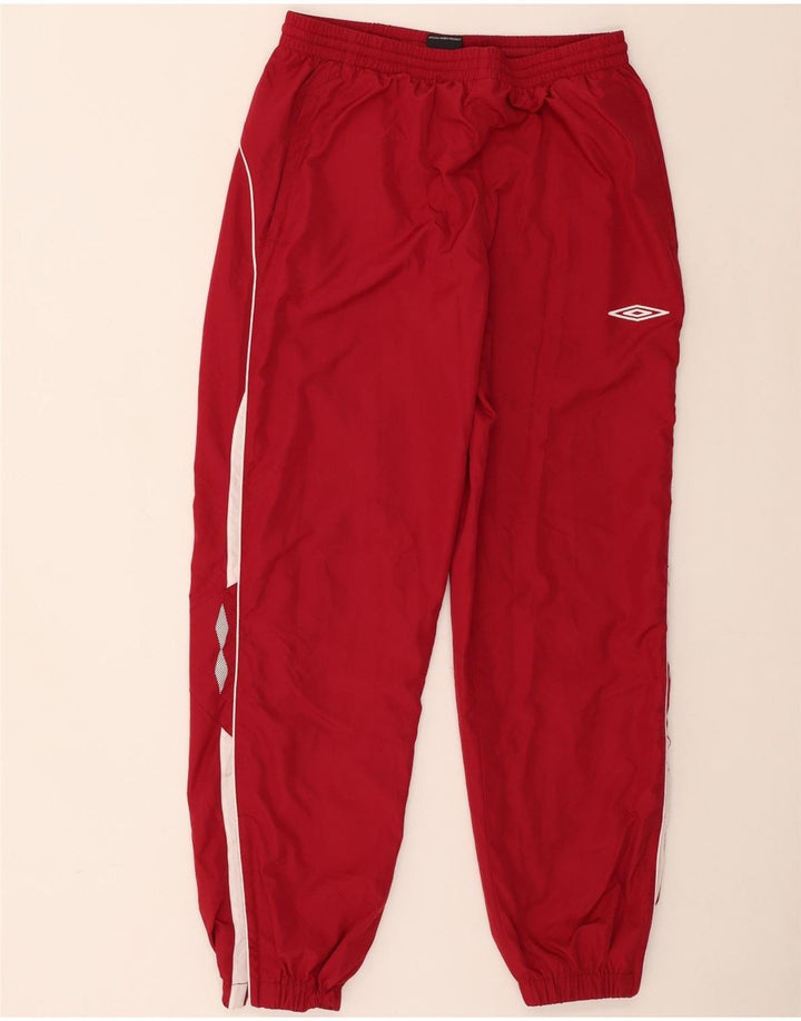 Umbro Homme Pantalon De Survêtement Joggers Large Rouge Colorblock Polyester