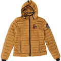 Napapijri Veste matelassée à capuche pour femme UK 10 Small Doré Polyester