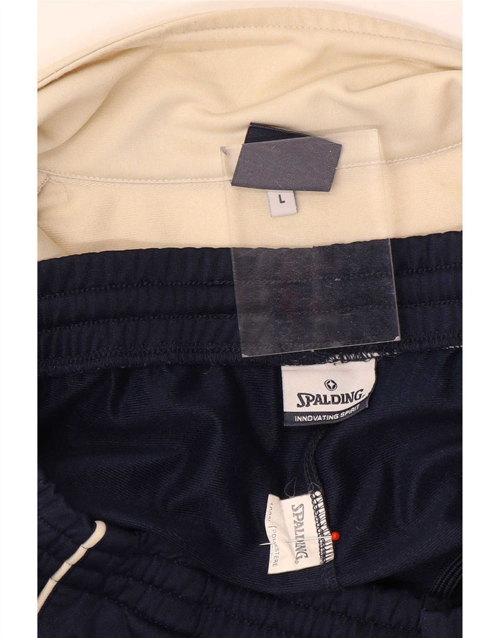 Spalding Survêtement complet pour homme Large Beige Colourblock Polyester