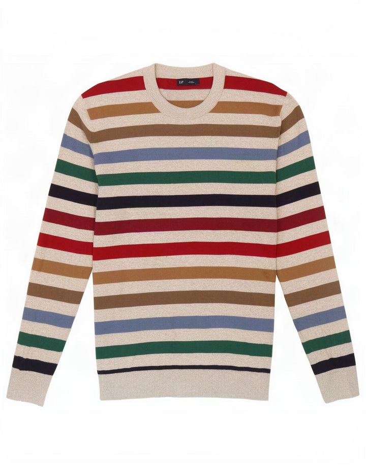 Gap Pull col rond homme petit coton rayé multicolore
