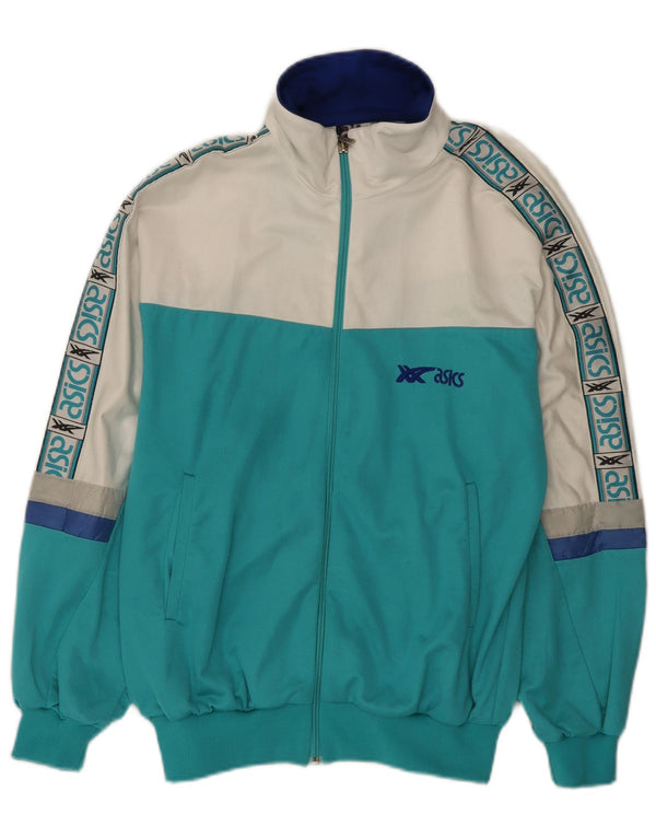 Asics Veste de Survêtement Graphique Homme Turquoise Moyen Colourblock