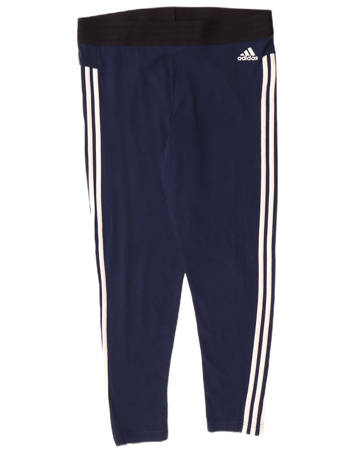 Adidas Leggings Femme UK 20/22 XL Bleu Marine Coton