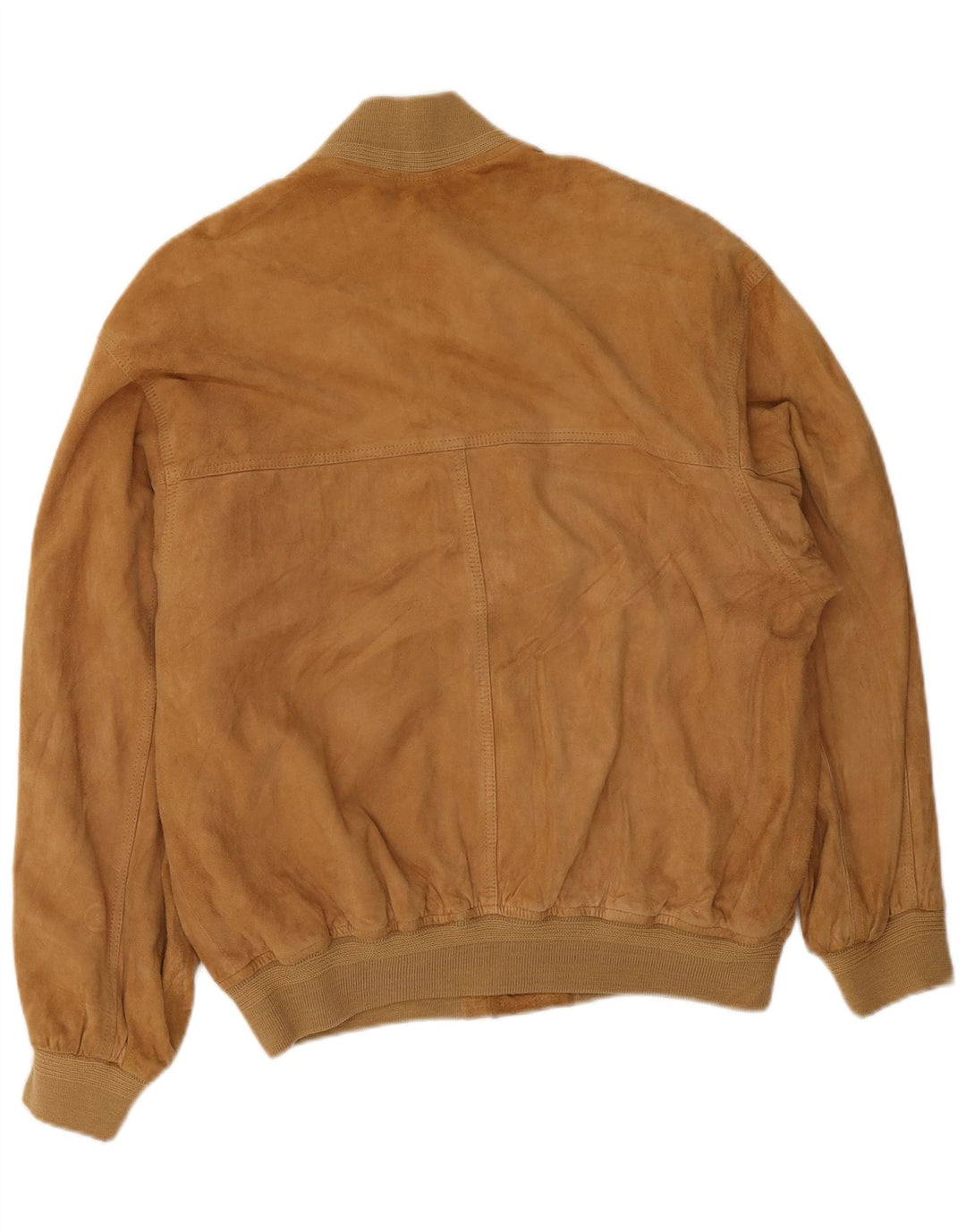 Veste Bomber En Daim Vintage Homme IT 48 Daim Beige Moyen