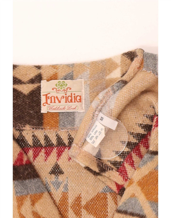 gilet homme vintage Acrylique rayé beige moyen