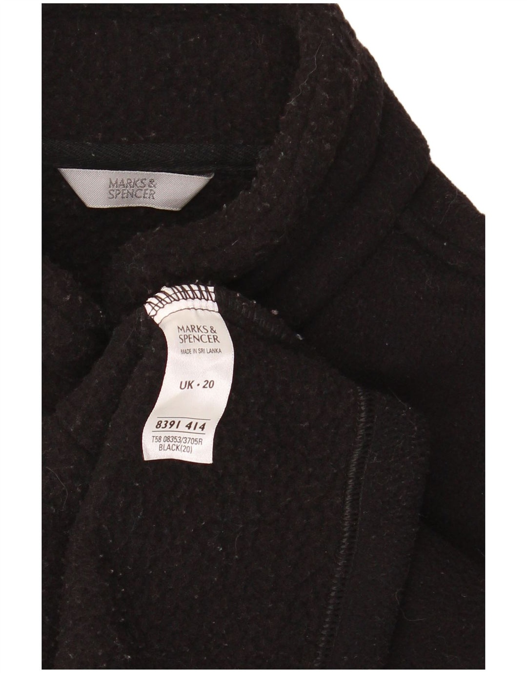 Marks & Spencer Duffle-coat surdimensionné pour femme UK 20 2XL Noir Polyester
