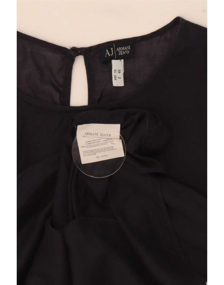 Armani Chemisier Femme Top EU 38 Coton Bleu Marine Moyen