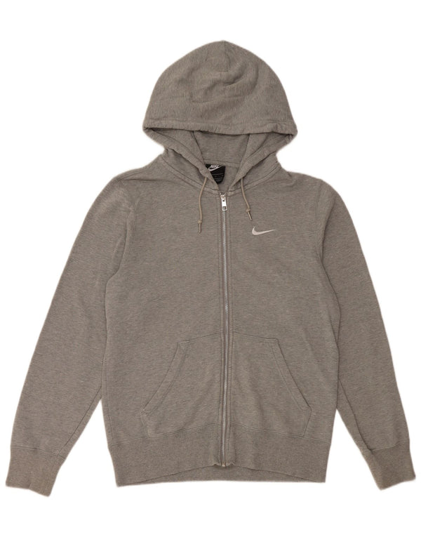 NIKE Pull à capuche zippé pour homme en coton moucheté gris petit