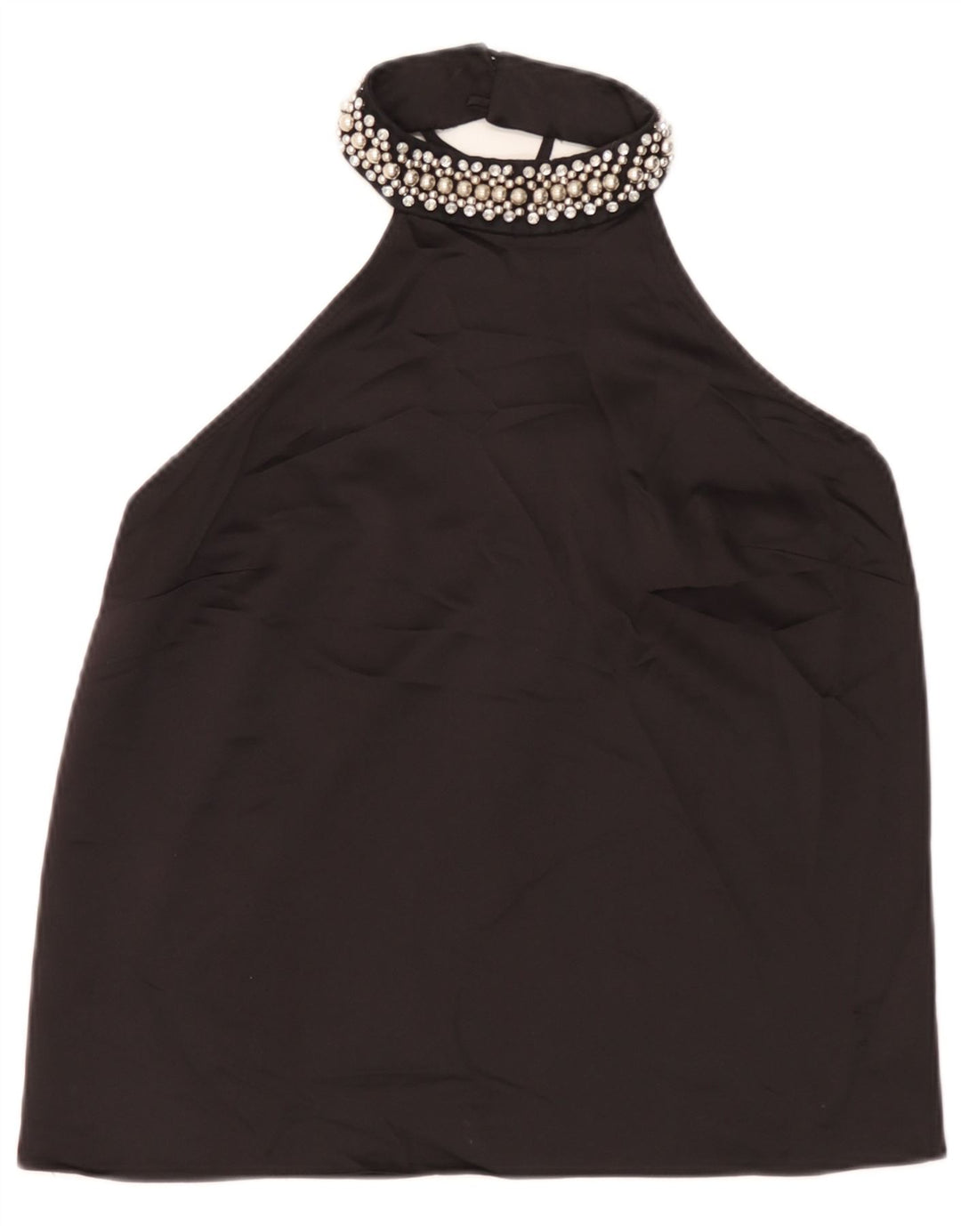 Lipsy Haut court dos nu pour femme UK 42 Medium Noir Polyester
