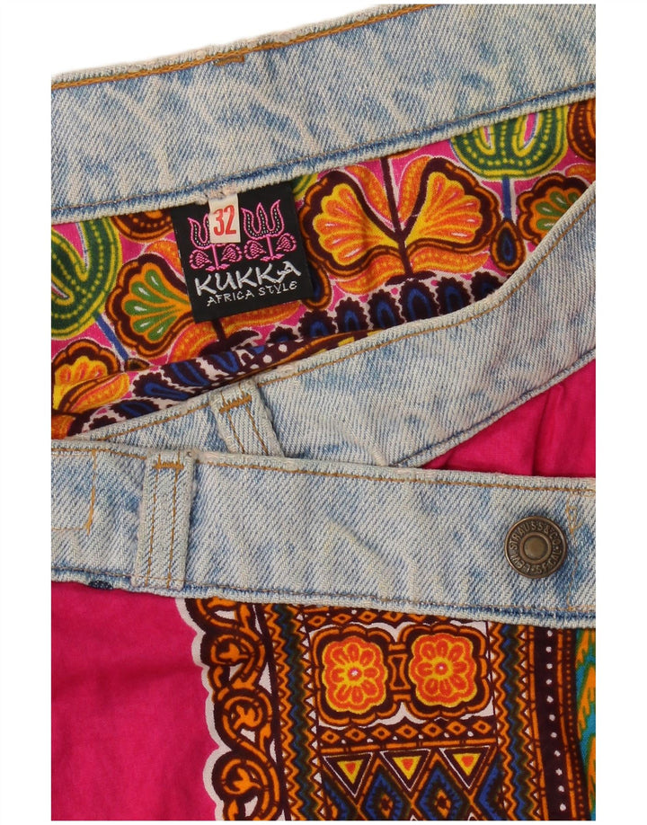 Levi's Jupe Portefeuille Asymétrique W32 Femme Large Rose Géométrique Coton