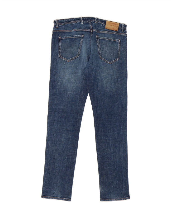 MASSIMO DUTTI Mens Slim Jeans EU 42 Large W32 L32 Blue Cotton Vintage Massimo Dutti and Second-Hand Massimo Dutti from Messina Hembry 