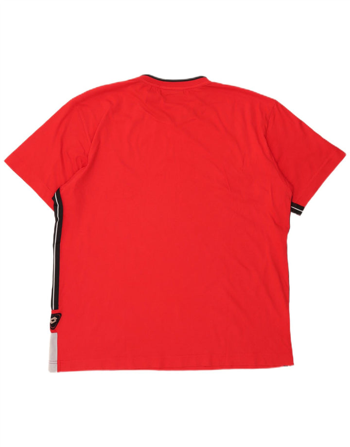 Lotto T-Shirt Homme Haut 2XL Rouge
