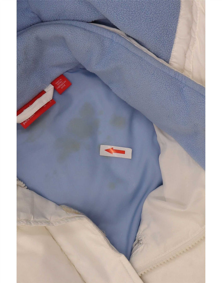 Veste matelassée à capuche Puma pour femme UK 12 Medium White