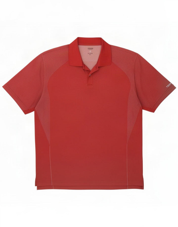 Izod Polo Homme XL Rouge Polyester