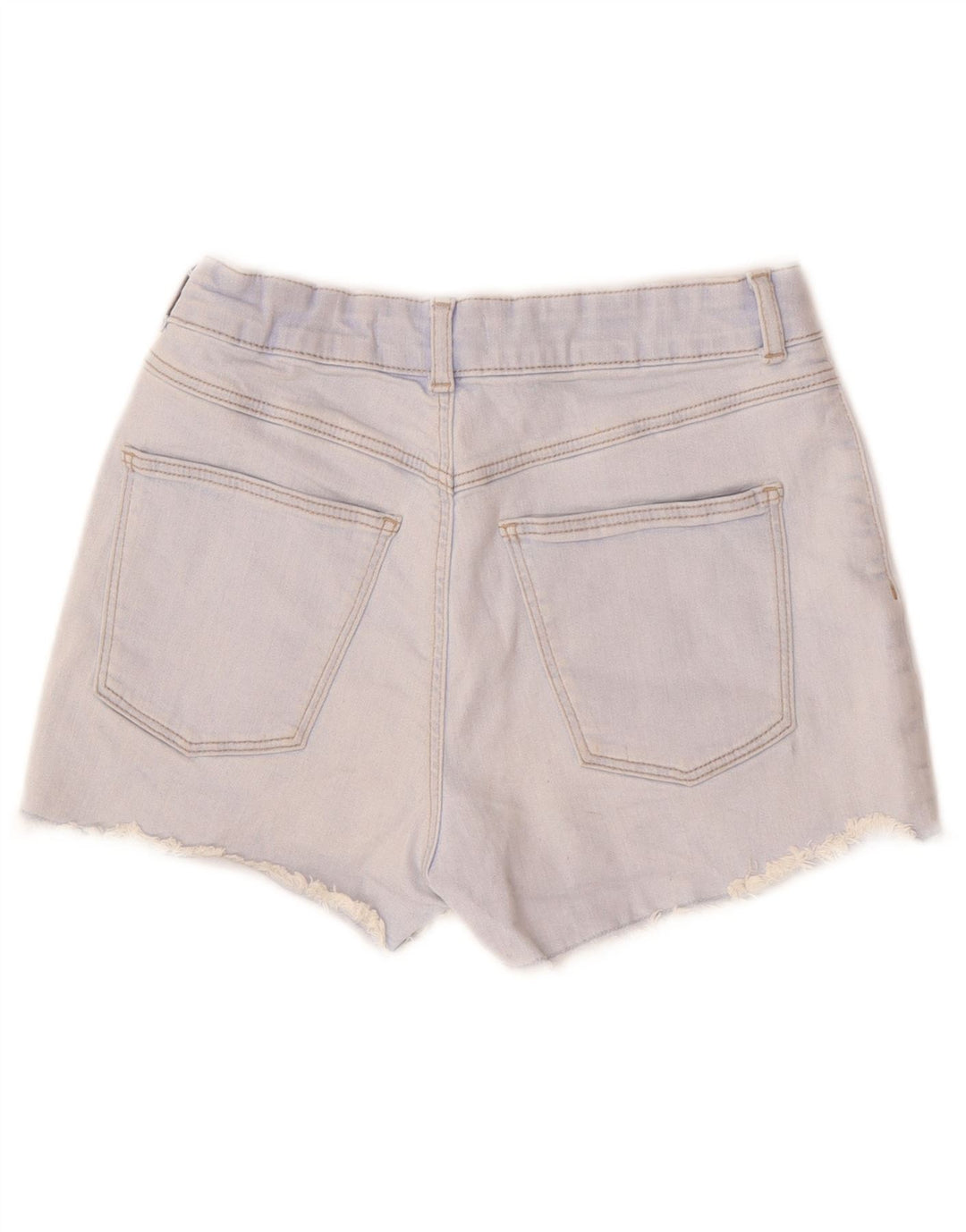 ZARA Short en jean taille haute pour fille 13-14 ans W26 Bleu