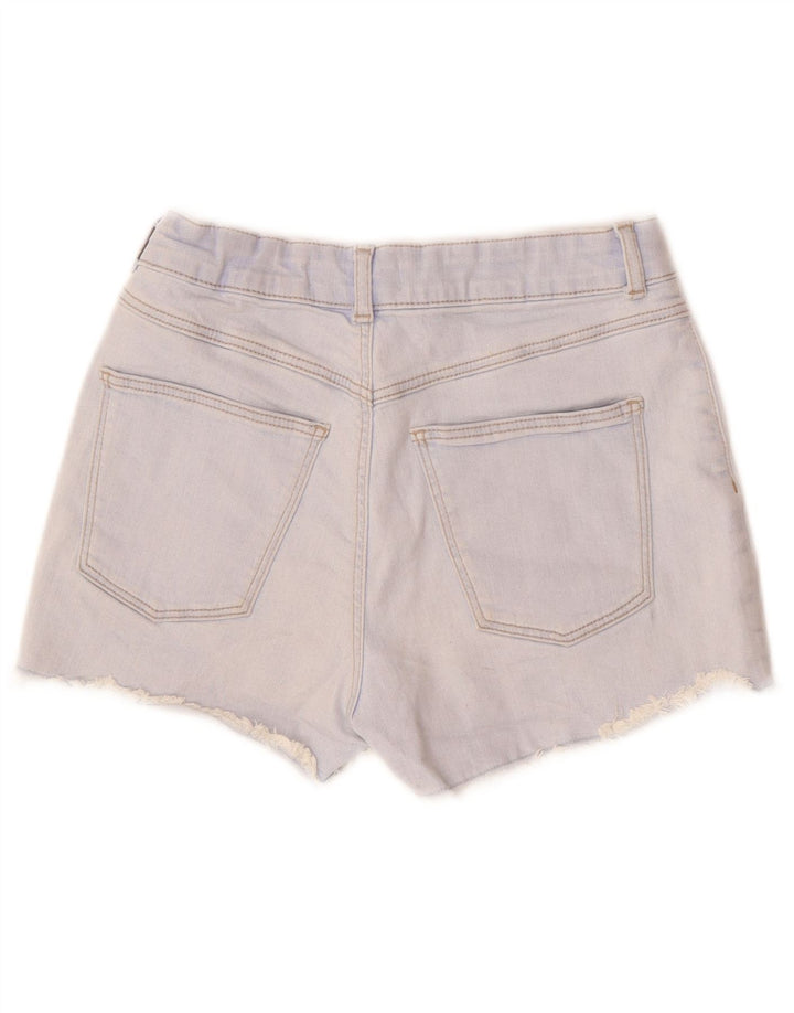 ZARA Short en jean taille haute pour fille 13-14 ans W26 Bleu