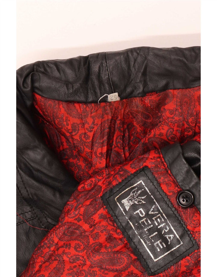 veste en cuir homme vintage IT 52 XL Noir