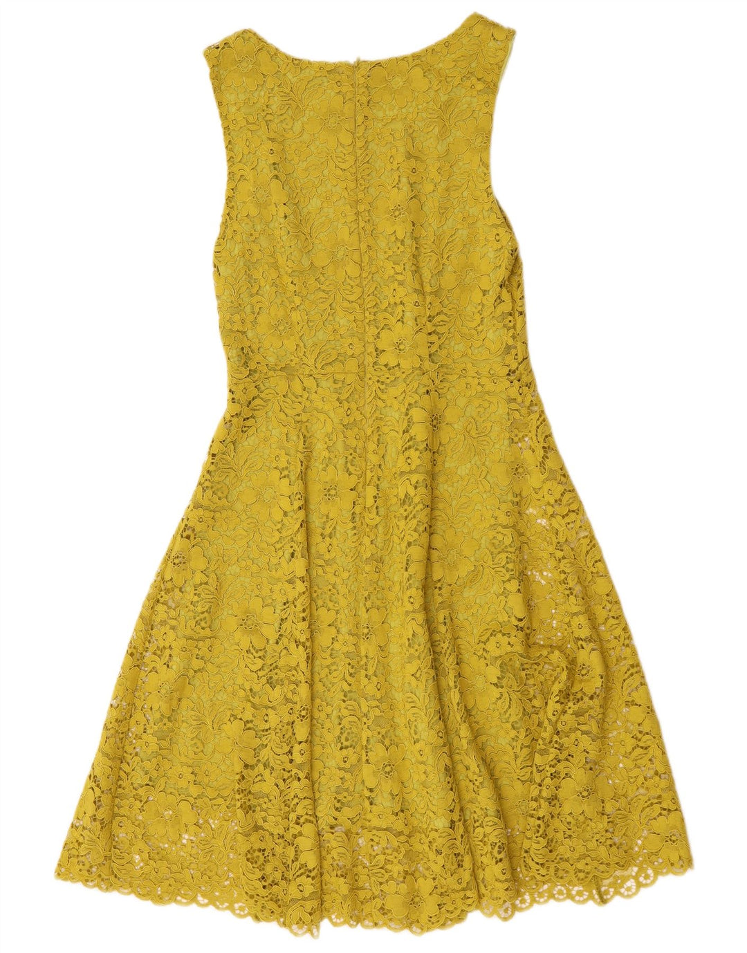 Sandro Ferrone Robe trapèze sans manches pour femme IT 42 Jaune moyen fleuri