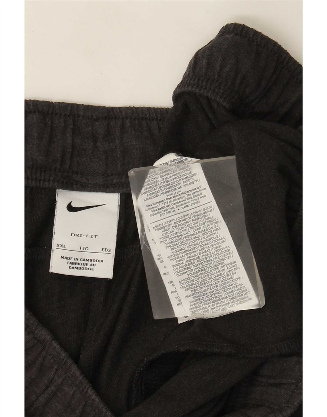 Nike Short de sport Dri Fit pour homme en coton gris 2XL