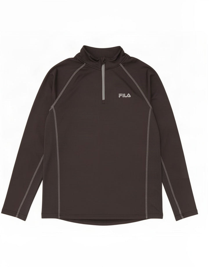 Fila Haut de Survêtement à Col Zippé Homme Noir Moyen Polyester