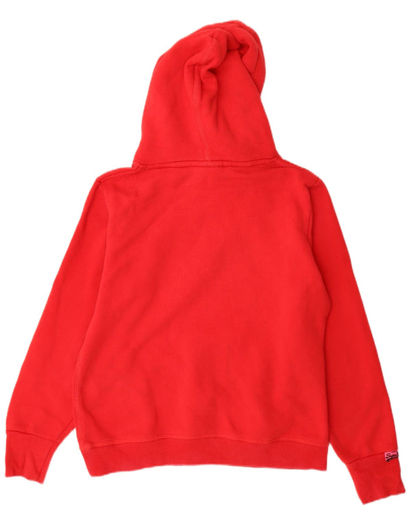 Superdry Pull à capuche graphique pour femme UK 18 XL Rouge Coton
