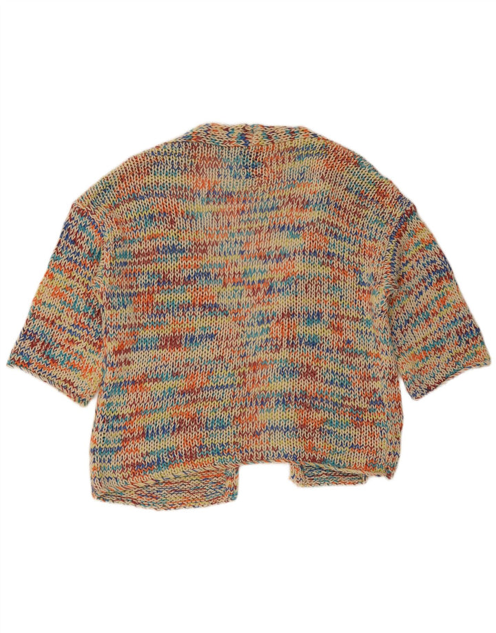 Zara Cardigan surdimensionné à manches 3/4 pour femme UK 10 Small Multicolore