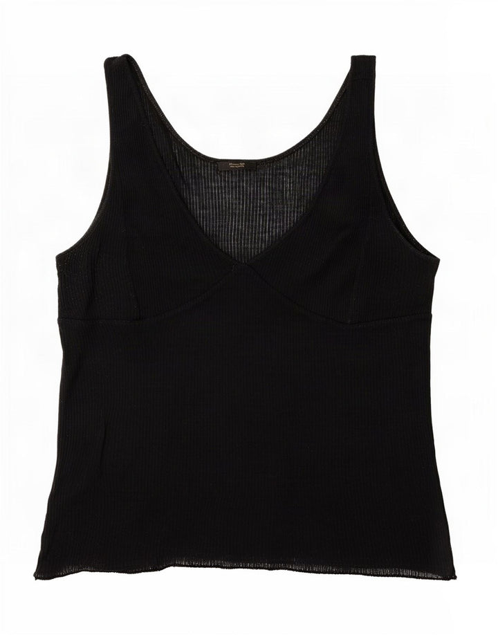 Massimo Dutti Débardeur transparent pour femme UK 18 XL Noir