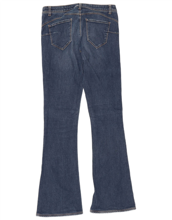Benetton Jean Évasé Femme W29 L31 Bleu Coton