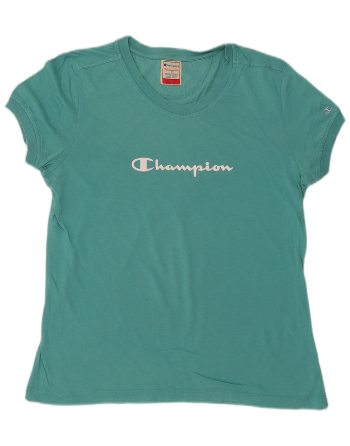 CHAMPION T-shirt graphique pour femme UK 14 Large Vert