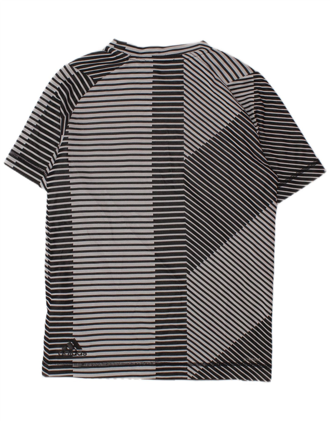ADIDAS Garçons Climalite Graphic T-Shirt Top 2-3 ans XS Gris Rayé