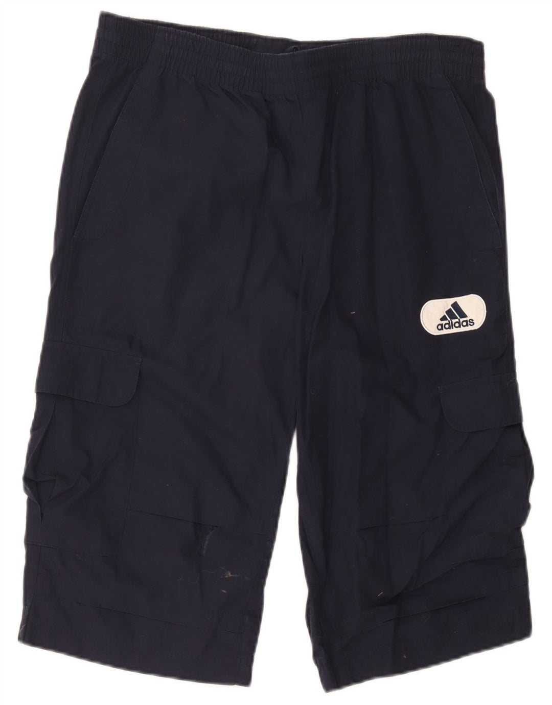 Adidas Short Cargo Homme Moyen W36 Bleu Marine Coton