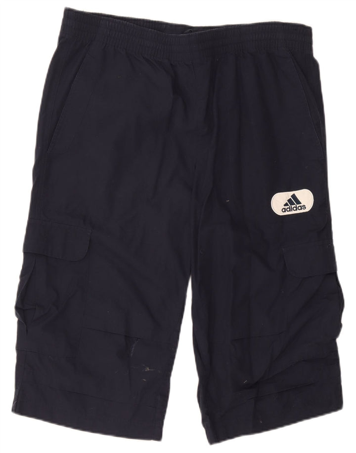 Adidas Short Cargo Homme Moyen W36 Bleu Marine Coton