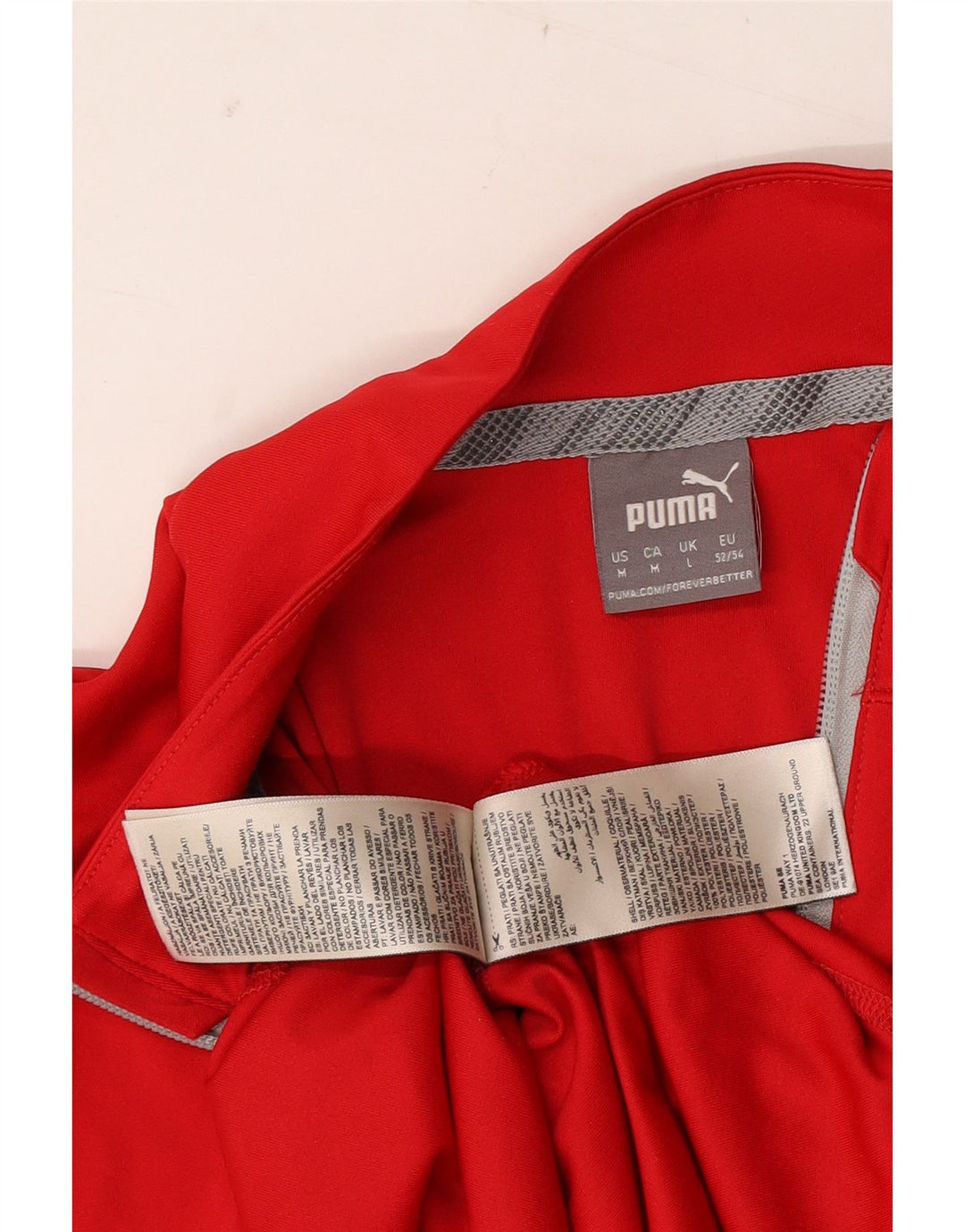 Puma Haut de Survêtement Zip Neck Pullover Homme Rouge Moyen Polyester
