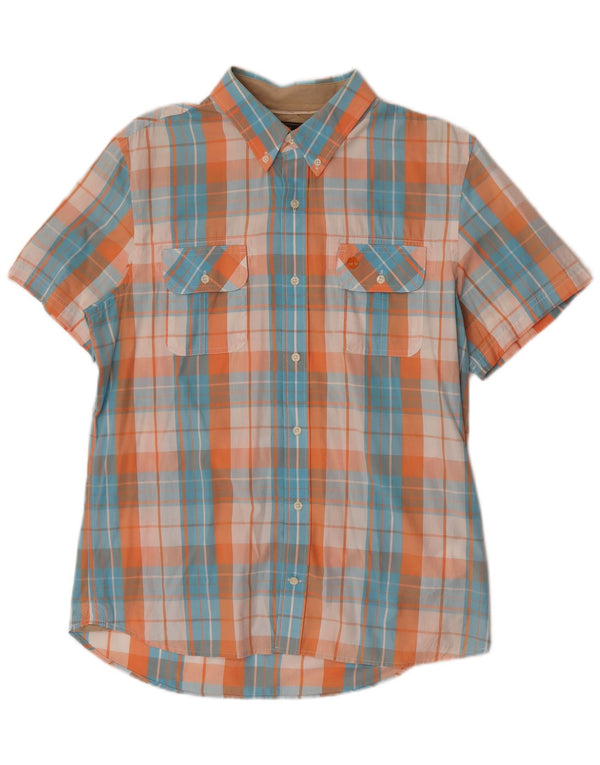 Timberland Chemise slim à manches courtes Earthkeepers pour hommes, grand carreaux bleus