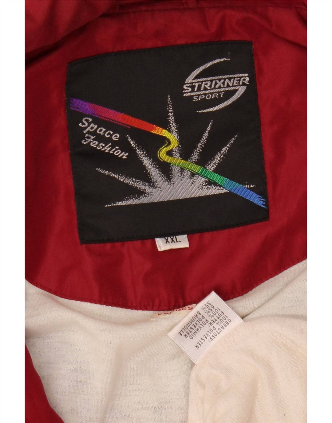 VINTAGE Veste de survêtement graphique pour homme 2XL Bleu marine Colourblock