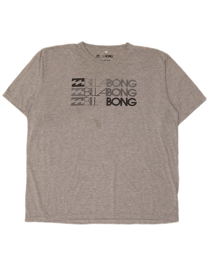 Billabong T-Shirt Graphique Homme Top XL Gris Moucheté