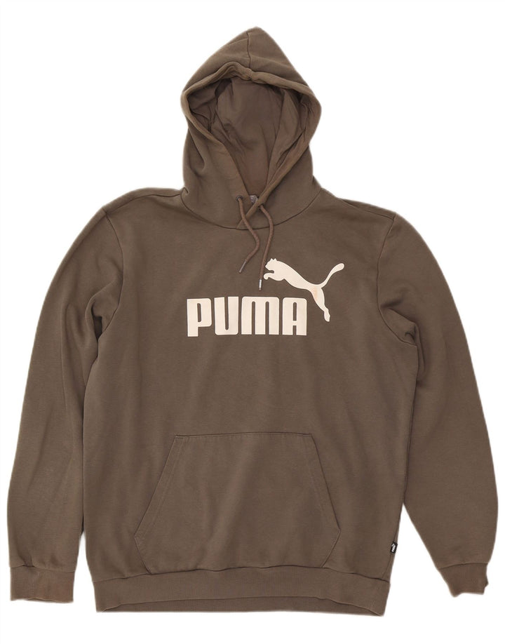 Puma Pull à Capuche Graphique Homme Marron Moyen Coton