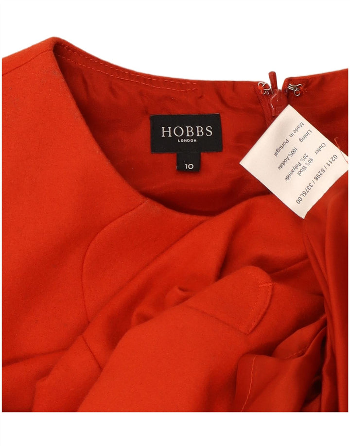 Hobbs Robe fourreau sans manches pour femme UK 10 Petite laine rouge