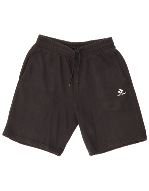 Converse Short de sport pour homme UK 10 Petit coton noir