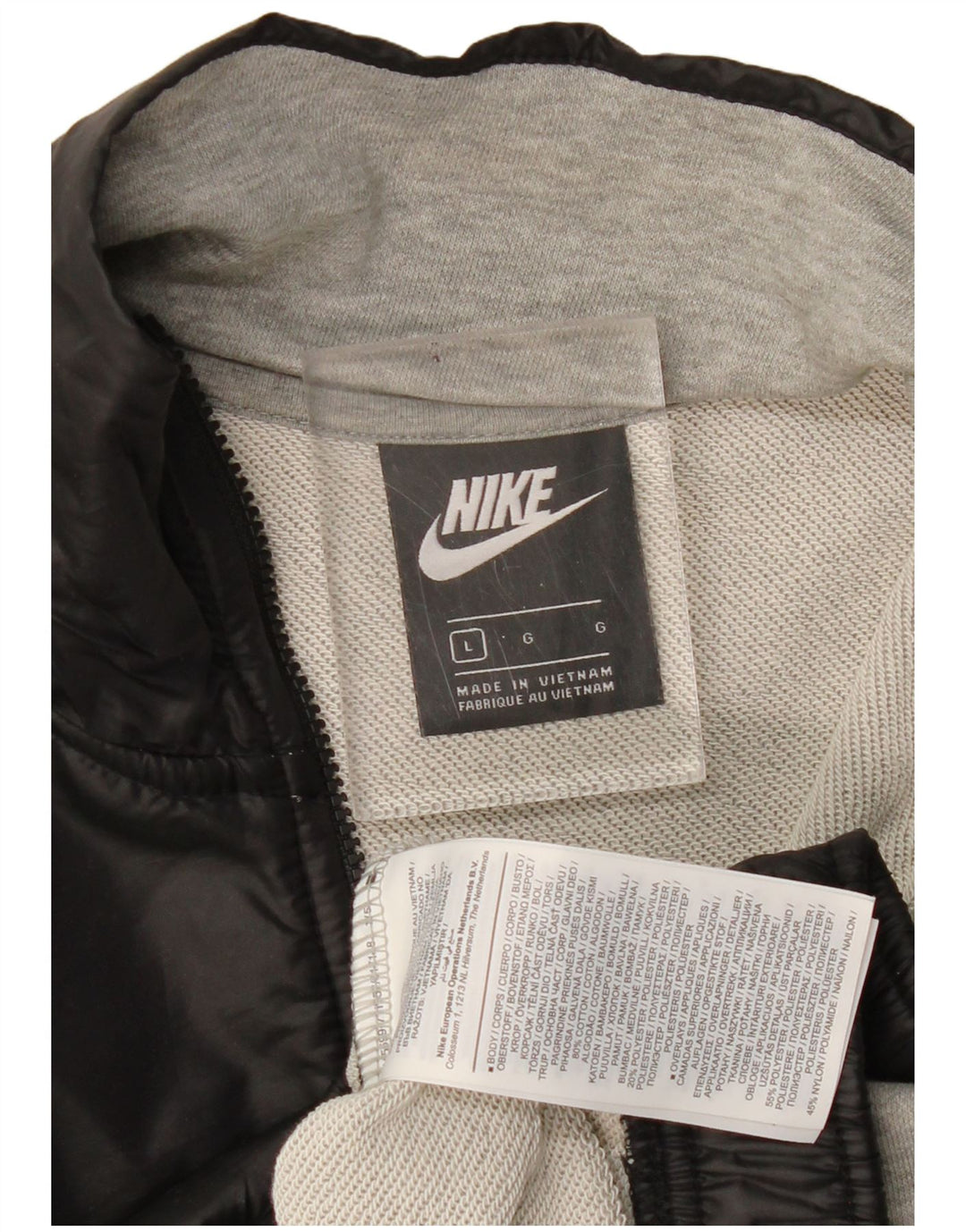 NIKE Sweat-shirt court surdimensionné pour femme UK 16 Large Gris Colorblock